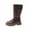 Brown, variant on OWUUcdse Girl's Riding Boots, Bow Side Zipper Fall Non-Slip Knee High Boots Black Size 12 (Little Kids)