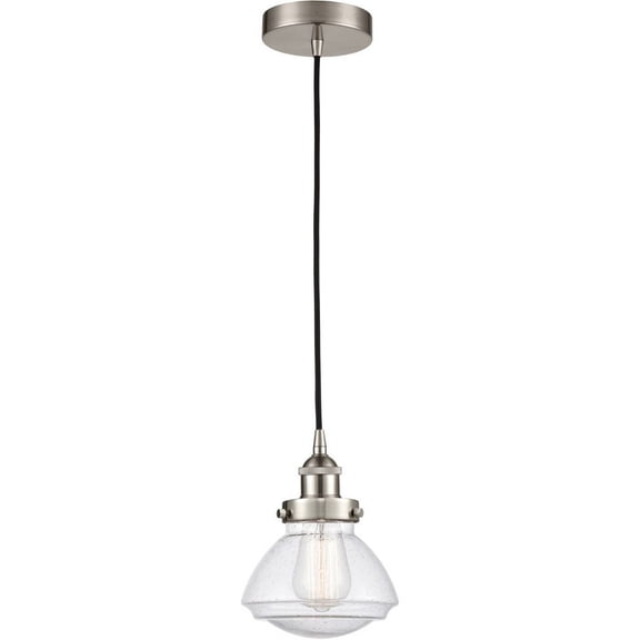 616-1PH-SN-G324 Innovations Lighting Olean - 1 Light Mini Pendant In Industrial Style-7.75 Inches Tall and 6.75 Inches Wide-Brushed Satin Nickel