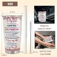 thumbnail image 3 of Valentines Day Gifts for Him Her - Stainless Steel Tumbler 20oz Gifts for Wife - Birthday Gift for Husband & Anniversary for Him - Wife Birthday Gift Ideas - Gift for Girlfriend Boyfriend, 3 of 6