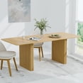 thumbnail image 2 of MAYEERTY 79” Rectangular Dining Table for 6, Natural Wood, 2 of 8