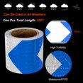 thumbnail image 3 of Uxcell Reflective Tape, 4"x33FT Waterproof High Visibility Warning Tape, Blue-white, 3 of 6