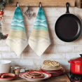 thumbnail image 6 of Turquoise Beach Coastal Kitchen Towels Set of 4, Summer Ocean Nautical Seaside Absorbent Dish Towels for Kitchen, Microfiber Hand Towel, Quick Drying Tea Towel for Cleaning Decorative Dishcloths, 6 of 7