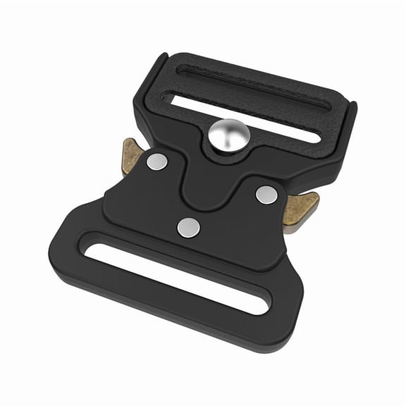 Jinswick 1 Pack Metal Duty Belt Buckles Replacement, Metal Buckle Clip for Dog Collar, Keychain, Hunting Belt Bags, Paracord Bracelets Buckle Hardware Black-33mm