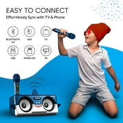 MASINGO Portable Kitty Cat Karaoke Machine for Kids, Children, & Toddlers w/Bluetooth Speakers, 2 Wireless Microphones, PA System & Karaoke Song Mode! Best Birthday Gift for Boys & Girls - Spinto G3