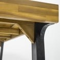 thumbnail image 5 of GDF Studio Bellamir Outdoor Acacia Wood Dining Table Single, Teak, Black, 5 of 9