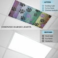thumbnail image 3 of 2 Pack Colorful Dog Fluorescent Light Covers for Ceiling Lights Paw Prints on The Board Magnetic Ceiling Light Covers Overhead Light Filters for Office Classroom Home, 3 of 9