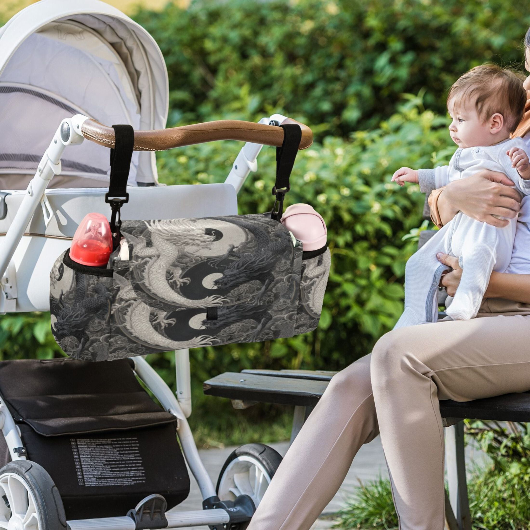 DIXRUYEE Stroller Organizer Dragon Tempest Printed