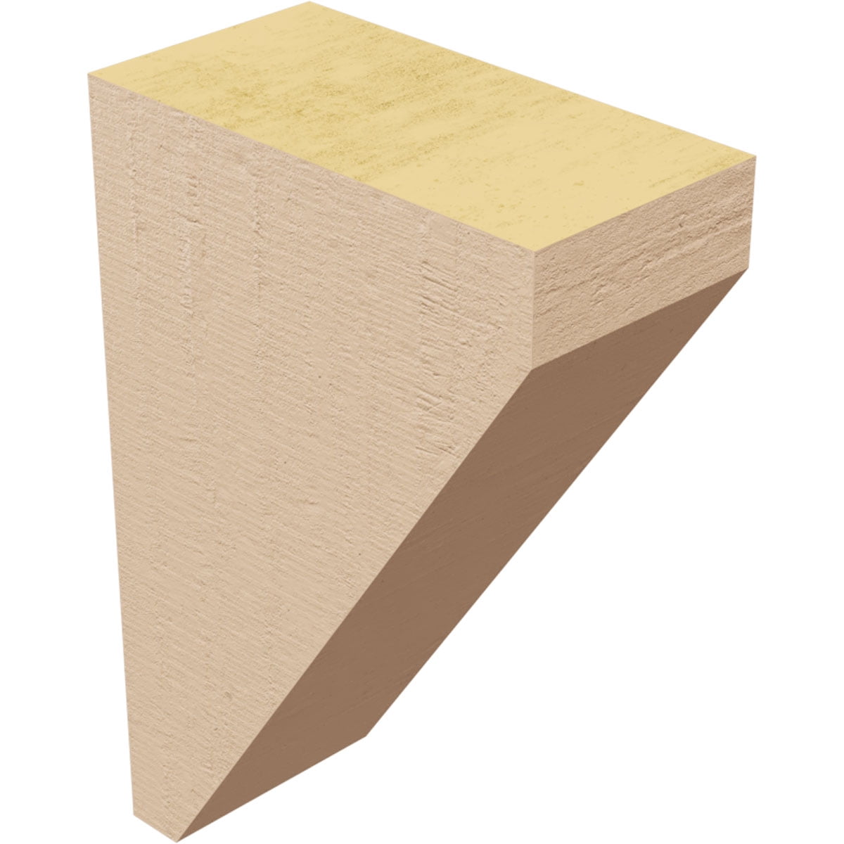 2"W x 4"D x 6"H Classic Concord Rough Cedar Woodgrain TimberThane Corbel, Primed Tan
