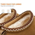 thumbnail image 5 of Mens fuzzy cozy slippers genuine suede memory foam indoor outdoor winter slip on shoes, 5 of 5