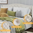 thumbnail image 5 of Bonzy Home King Size Bed Frame with Storage Velvet Upholstered Sleigh Bed with Headboard Button Tufted Easy Assembly Luxury, 5 of 10
