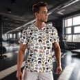 thumbnail image 3 of Wukai Cute Cats Print Men's Short-Sleeved Mesh T-Shirt,Quick-Dry Short Sleeve Workout T-Shirt-6X-Large, 3 of 8
