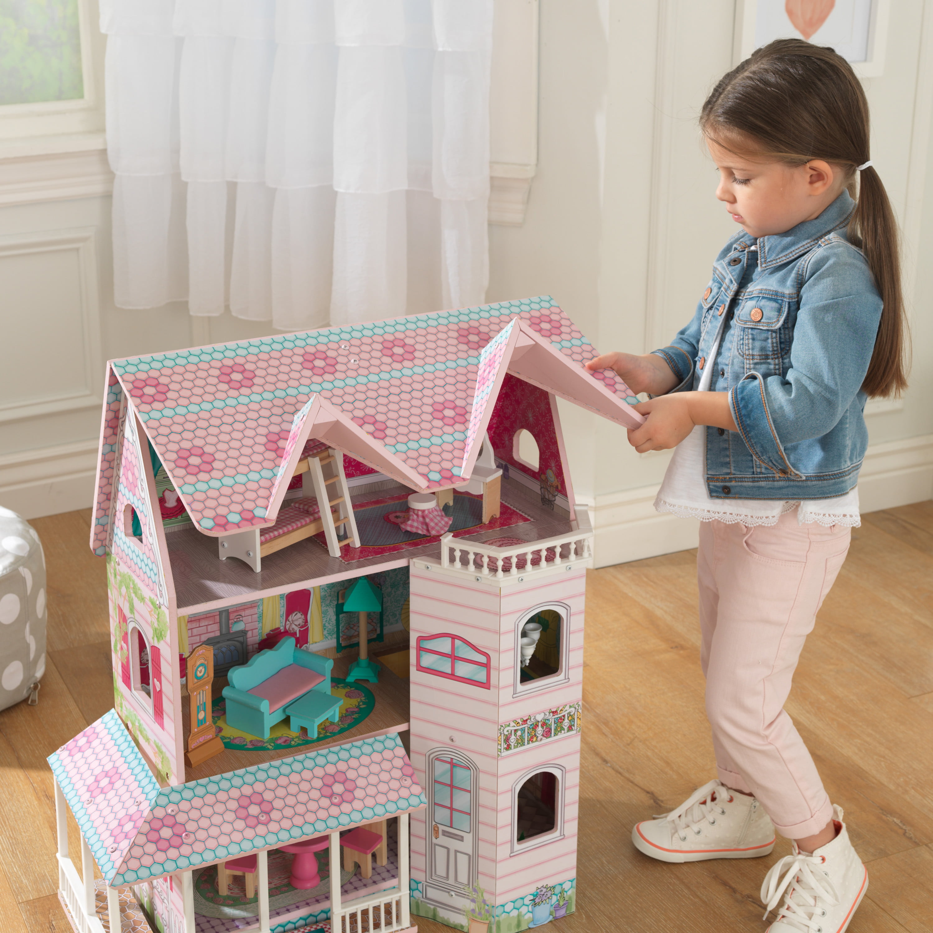 Kidkraft KidKraft 3-Storey Dollhouse Abbey Manor Brand New Cute Kids Play Doll House 706943659410 