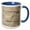 Blue/White, variant on 3drose, Tan Brick Wall Stone, 15oz Mug