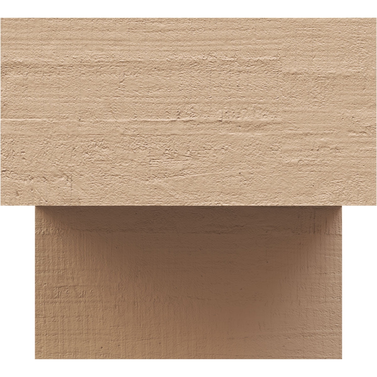 4"W x 4"D x 4"H Wide Chapel Hill Rough Cedar Woodgrain TimberThane Corbel, Primed Tan