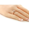 thumbnail image 4 of Gem Stone King 18K Rose Gold Plated Silver Ring 1.15 Ct Oval Peach Morganite (Size 8), 4 of 5