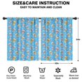 thumbnail image 2 of Blackout Kids Curtains,Blue Skull Floral Pattern Childrens Insulated Curtains Set Of 2,Bedroom Essentials,Toddler Room Decor 42x54in(106x137cm), 2 of 5