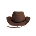 thumbnail image 2 of Gustave Straw Cowboy Hat for Women Men Wide Brim Fedora Sun Hat Shapeable Western Cowgirl Hat Summer Beach Hat with Windproof Chin Strap - Coffee, 2 of 7