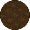 thumbnail image 1 of Ahgly Company Indoor Round Patterned Dark Bronze Brown Area Rugs, 5' Round, 1 of 6