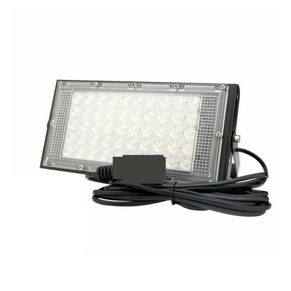 50W Led Flood Light Outdoor Floodlight Spotlight 12v Volt Reflector Led Portable Security Light Connect With Battery ,Easy to Install