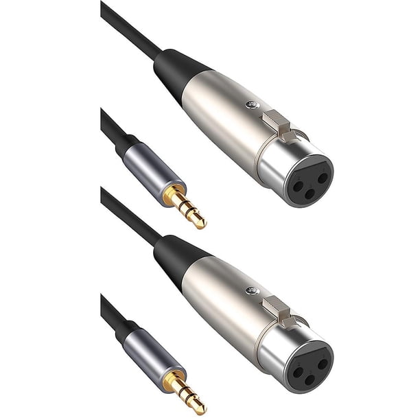 GC M0059: Cable De Audio, Conector Jack De 3,5 Mm A 2 RCA, 2 M En