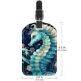 thumbnail image 6 of Square 2Pack PU Leather Seahorse Cruise Luggage Tag with Privacy Cover and Name ID Tag for Travel Handbags Backpacks Luggage Tags, 6 of 6