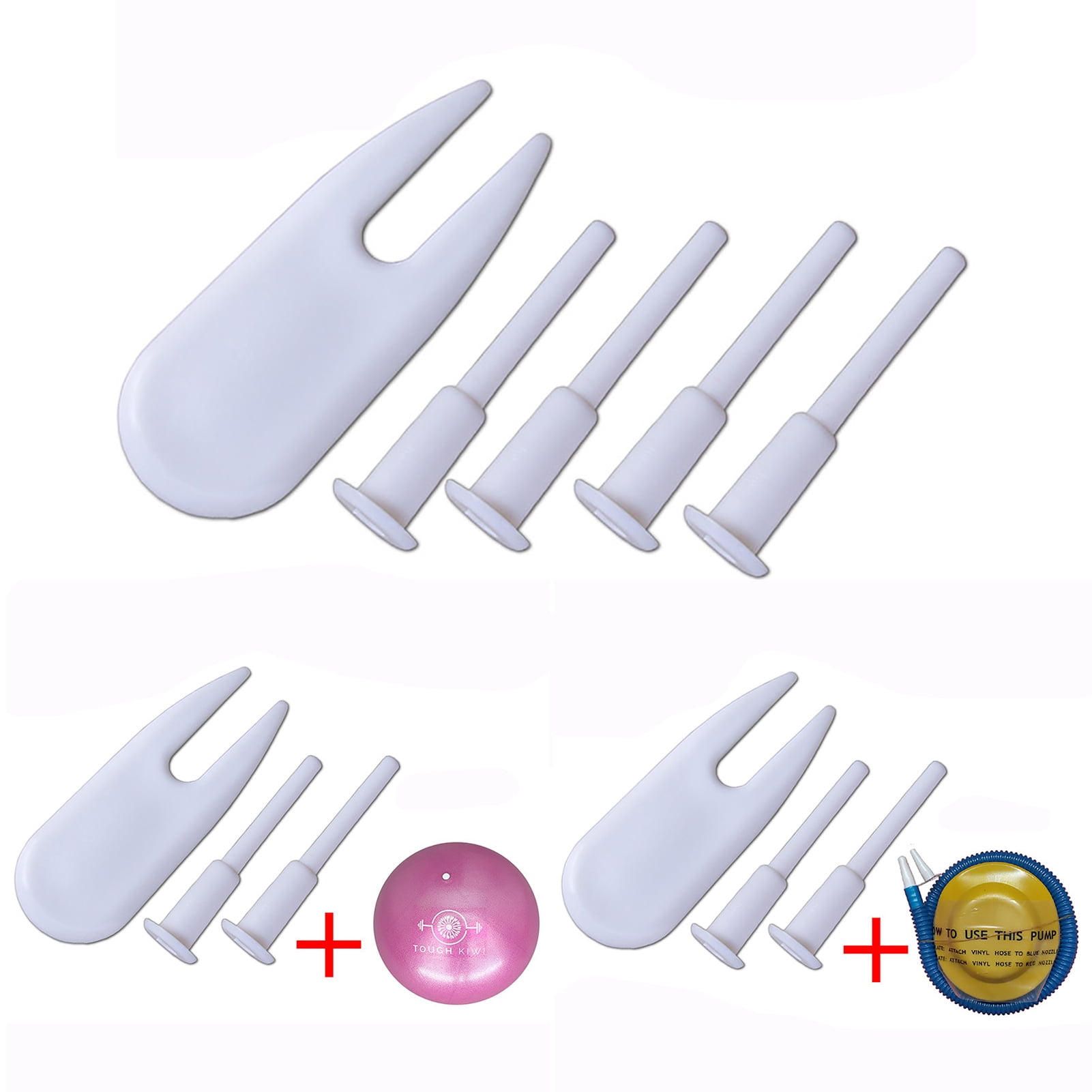 cherrypop 10x Fitness Exercise Sport Yoga Ball Inflatable Bed Pool Air Stopper Plug Pin White 