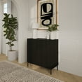 thumbnail image 1 of Meuble d'appoint de rangement à 2 portes Nexera Slim, Noir, 1 of 6