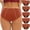 Orange, variant on uublik Value 5-Pack, Brief Panties for Women Protective Menstrual Postpartum Leakproof Panties Period Underwear Black