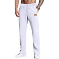 thumbnail image 2 of Men's Baggy Wide Leg Sweatpants Elastic Waist Open Bottom with Pockets, 2 of 9