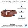 thumbnail image 5 of Bill Blass  35mm Leather Profile Belt (Men Big & Tall), 5 of 5