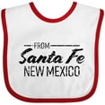 thumbnail image 3 of Inktastic From Santa Fe New Mexico in Black Distressed Text Boys or Girls Baby Bib, 3 of 4
