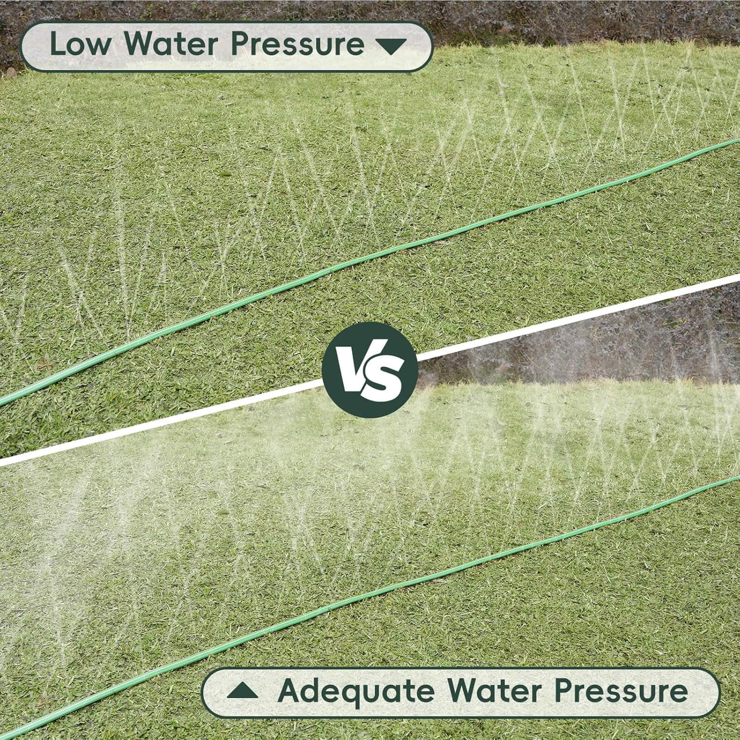 MKEUDQ-50 FT Sprinkler Soaker Hose for Garden Lawn Effortless Watering, Heavy-Duty No-Kink Irrigation Hose with Holes, More Energy Efficient Irrigation Systems, Ideal for Gardens, Yards