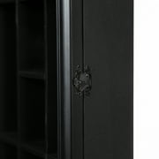 Gallery Solutions Black Wall-Mounted Curio & Shot Glass Display Case - 17x 32 Glass Door