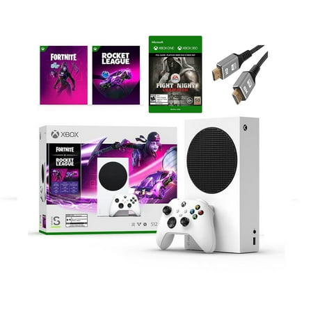 2023 Newest Microsoft Xbox Series S 512GB SSD– Fortnite & Rocket League Bundle with Fight Night Champion Full Game and MTC High Speed HDMI Cabel