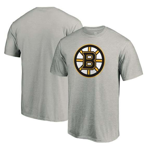 Men's Heather Gray Boston Bruins Primary Logo T-Shirt