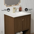 thumbnail image 4 of Château 24" Freestanding Bathroom Vanity in Brown Oak with Sink Top, 4 of 9