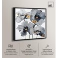 thumbnail image 2 of Drama Flora Framed High-Gloss Acrylic Glass Wall Art Floral Fine Wall Art by Art Remedy, Black Frame, 40 x 40, 2 of 7