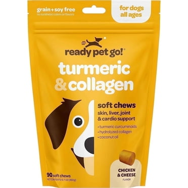 Ready Pet Go! Immune Support Glucosamine Soft Chews for Dogs, Chicken & Cheese Flavor, 90 Count Pouch