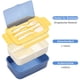 thumbnail image 3 of Fiambrera infantil con 3 compartimentos, Bento Box Adult 1400 ml Fiambrera para adultos y niños, Apta para microondas y lavavajillas Azul, 3 of 5