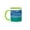 Green/White, variant on 3drose, Lagoon Areas of Yap, Micronesia., 11oz Two-tone Red Mug