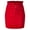 RED, variant on FashionMille Junior Miss Solid Cassic Corduroy High Waist Mini Skirt