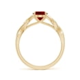 thumbnail image 2 of ANGARA Lab Grown 1.25 Ct Oval Ruby Celtic Knot Engagement Ring for Women in 14K Yellow Gold (Size-8x6mm) | July Birthstone, Birthday, Anniversary, Jewelry Gift for Women | Lab-Grown Ruby Ring, 2 of 7