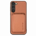 thumbnail image 5 of Allytech Detachable Wallet Case for Samsung Galaxy S23, Fiber Texture Design Magnetic Card Holder Case for Women&Men, Slim Fit Shockproof Full Body Protective Back Cover - Brown, 5 of 6