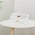 thumbnail image 6 of Acrylic Display Riser Acrylic Riser Display Shelf Storage Tiered Display Stand Multifunctional for Collectibles Display Perfume Model Figure 3 Tiers 20cm, 6 of 8