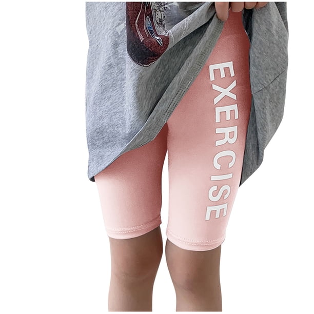 Odeerbi 4-14 Años Niñas Pantalones Cortos de Bicicleta Yoga Bermudas Pantalones Cortos Workout Dance Athletic Sports Pantalones Cortos Verano Cómodo Leggings Cartwheel Pantalones Cortos