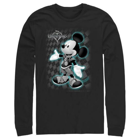 Men's Kingdom Hearts 1 King Mickey Long Sleeve Shirt Black Small