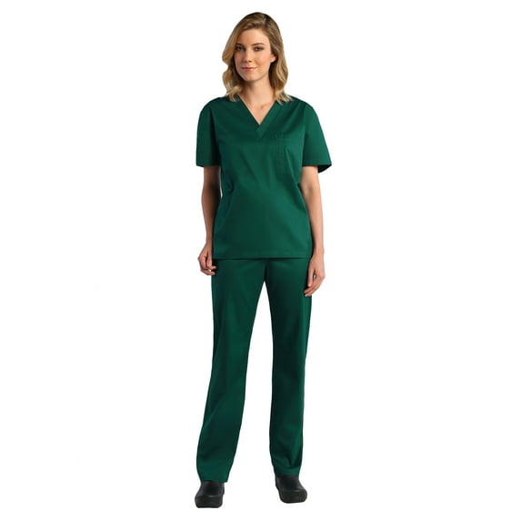 Maevn Red Panda Unisex V-Neck Scrub Top & Unisex Basic Scrub Pant Set
