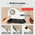 thumbnail image 5 of 2 in 1 Groove Cleaning Brush Window Track Cleaning Tools, 2025 New Hard Bristle Crevice Cleaning Brush with Hidden Scraperfor Sliding Door Track, Window Sill, Shutter Door (2, Orange), 5 of 6