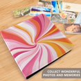 thumbnail image 4 of FORMRS 3 Ring Photo Album 4"x6" Self Adhesive Large Capacity PU Leather Cover, Swirling Lines, 4 of 8