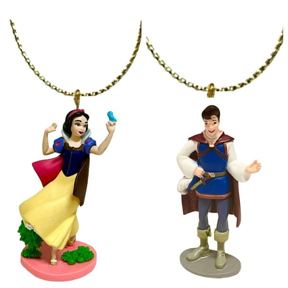 Princess Snow White Playful & Prince Set Ornament Figure Figurine PVC 3” Charm New